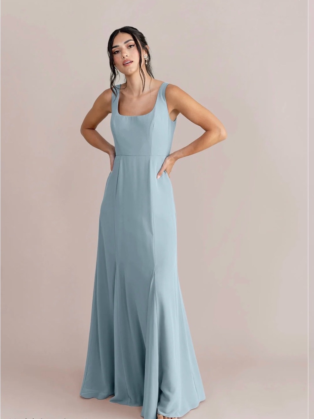 Revelry Nicole Chiffon Dress Light Blue Size 6